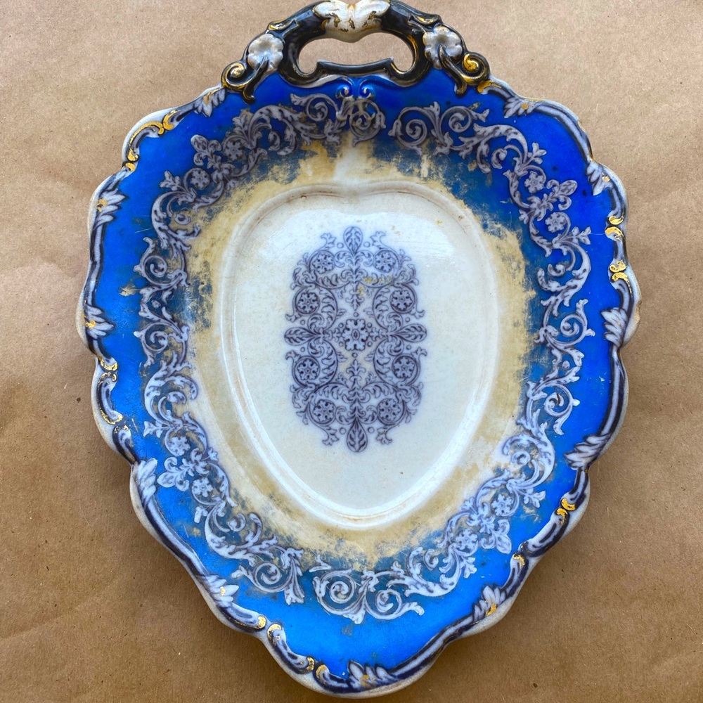 Extremely Rare SEMI CHINA Triangular Platter, Mid-Century